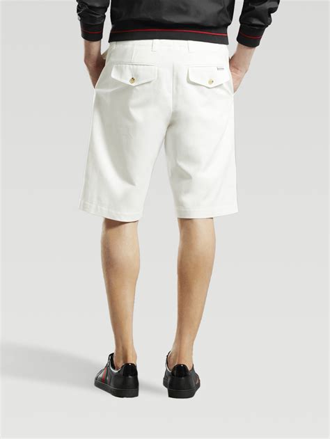 mens gucci shorts white|gucci short sets for men.